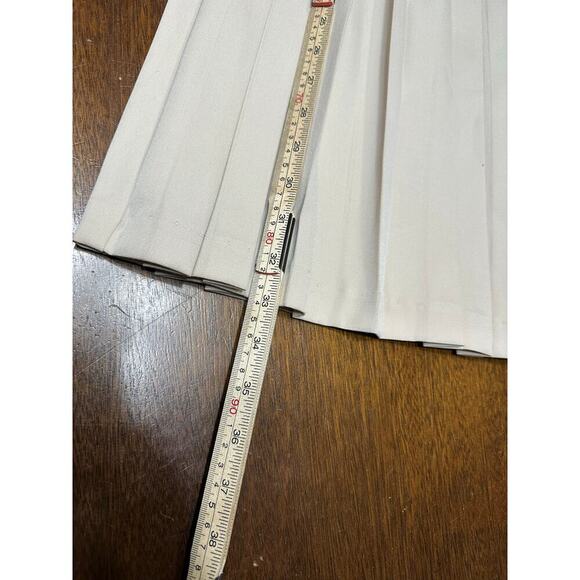 VTG Ellen Tracy Midi Skirt Size 4 Beige Pleated Preppy Academia Office Work Twee - Picture 6 of 11